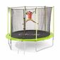 Trampolina krzyżowa z siatką i drabinką, 306 x 306x 250 cm