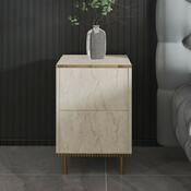 Noční stolek Imaj Travertine and Gold