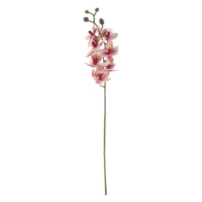 Orchidea művirág világos rózsaszín, 10 x 10 x 63 cm
