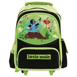 Bino Detský batoh na kolieskach s Krtkom, zelená