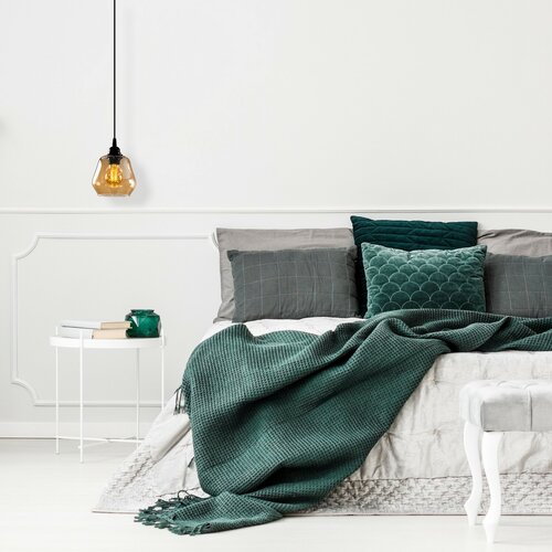 Lampa wisząca Gold - 030, złota-czarna