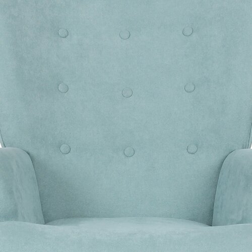 Ohrensessel mit Fußhocker BLUE2, Türkis