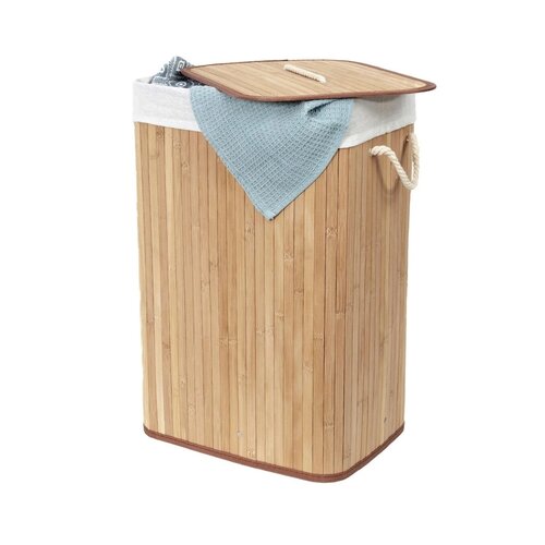 Compactor Koš na špinavé prádlo Bamboo hranatý, přírodní