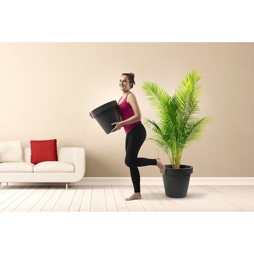 Gardenico Blumentopf Metro Twist 'n' Roll Anthrazit,39 x 35,5 cm