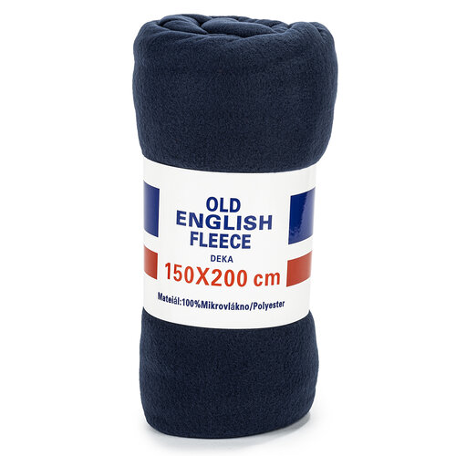 Fleece odeja UNI temno modra, 150 x 200 cm