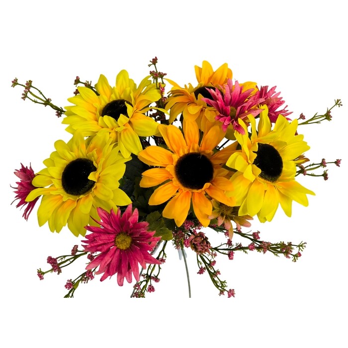 Napraforgó csokor, cigányvirág, kétoldalas , h. 48cm termék 2. képe