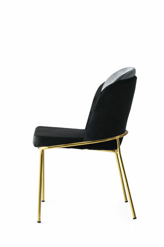 Zestaw krzeseł do jadalni Dore Black and Gold, 4 szt.