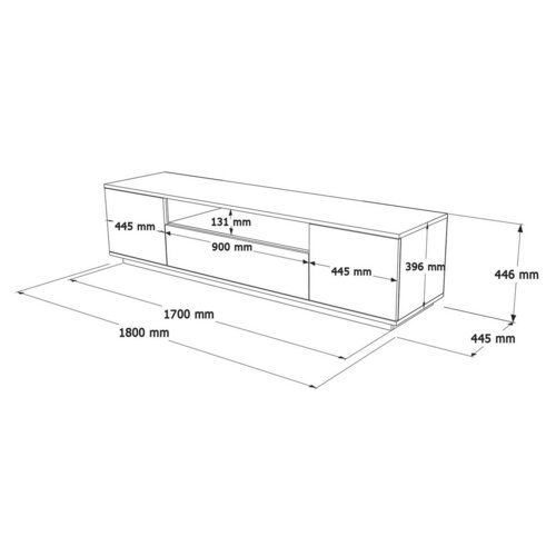 Stolik pod telewizor Fran Atlantic Pine and Anthracite