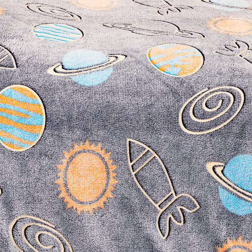 4Home Leuchtende Bettwäsche Mikroflanell Planetarium, 140 x 200 cm, 70 x 90 cm