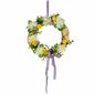 Coroniță de primăvară din răchită crem azalee, 20cm