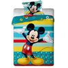 Mickey egér gyerek pamut ágyneműhuzat, türkiz, 140 x 200 cm, 70 x 90 cm