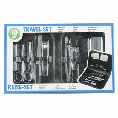 Cestovná súprava na manikúru LifeTime Beauty, 10 dielov