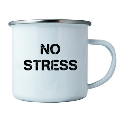 Bohemia Gifts Kubek blaszany - No stress, 350 ml