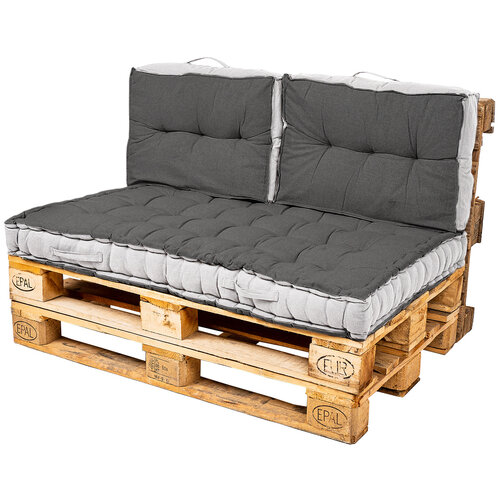 Scaun Relax pentru paleți/pentru utilizare înexterior, gri închis, 80 x 120 cm