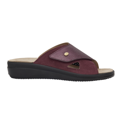 Scholl Papuče Antonia Cross burgundy, veľkosť 38