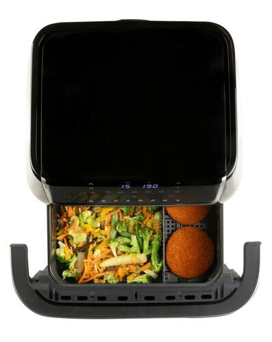 DOMO DO544FR horkovzdušná rodinná fritéza s průzorem, 10 l