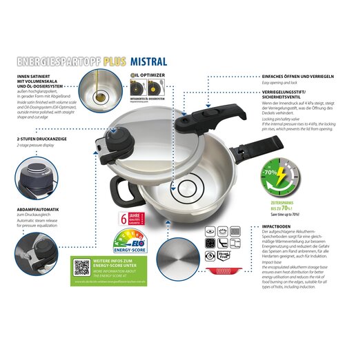 Elo 88622 Premium Tlakový hrnec Mistral 4,5 l