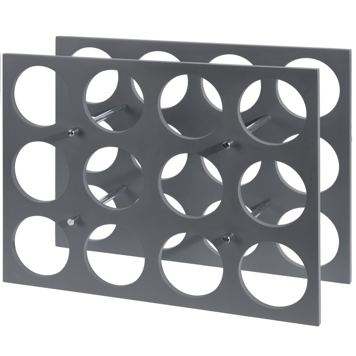 Stojan na fľaše Elegant 45 x 34 x 16 cm, MDF sivá