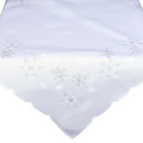 Vianočný obrus Hviezdičky biela, 35 x 35 cm