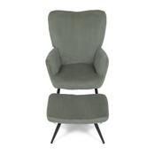 Relaxační křeslo s podnožkou L7285 GRN6, zelená