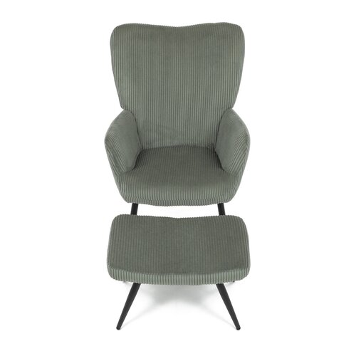 Pihenőfotel lábtartóval L7285 GRN6, zöld