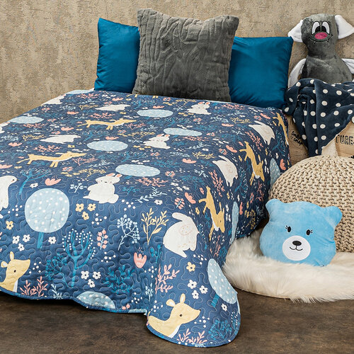 4Home Kindertagesdecke Nordic Woodland, 140 x 200 cm