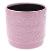 Recipient ceramic ghiveci Shells, roz, 13,5x 12,5 x 12 cm
