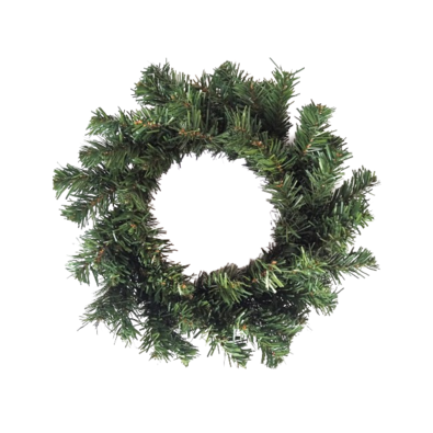 Zöld műkoszorú, díszítetlen, átmérő 30 cm.