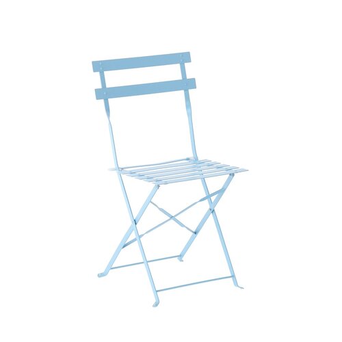 Mobilier de grădină pliabil Aldotrade Bety set albastru, masă și 2 scaune