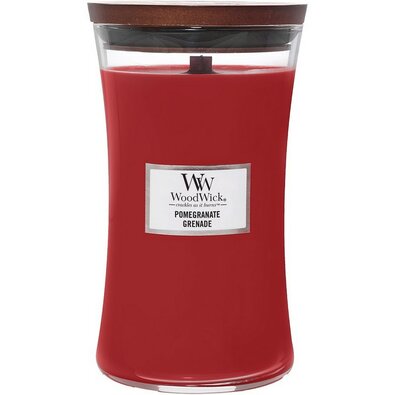 WoodWick dišeča sveča, velika vaza, granatnojabolko, 609 g