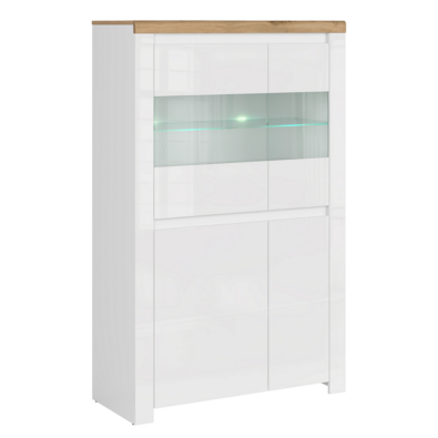 Dulap VILGO 2D2W, alb lucios