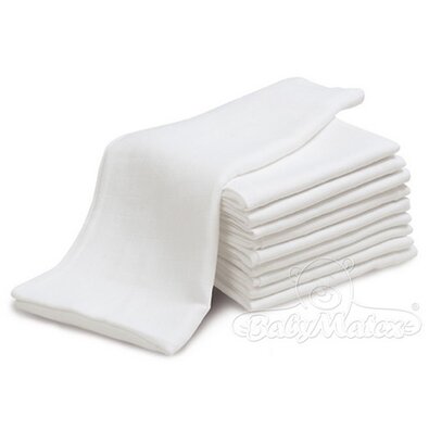 Бавовняні пелюшки Babymatex білі, набір 3 , 70 x80 см