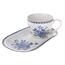 Porcelanový hrnek s podnosom Blue Rose, 445 ml