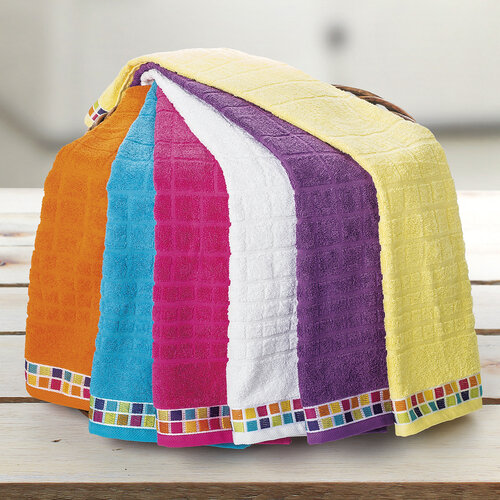 Ręcznik Mozaik pomarańczowy, 50 x 90 cm