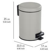 Wenko Leman Pedal Bin 3 l, taupe