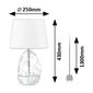 Rabalux 74228 dekoratívna stolná lampa Apolonia, sivá, E27, 1x max. 40W, IP20