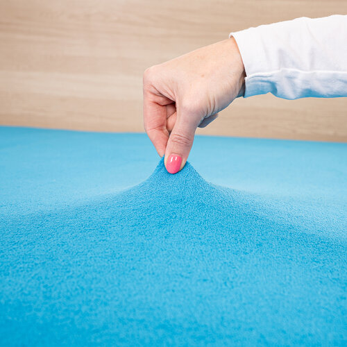 4Home Frottee-Spannbettlaken Blau, 90 x 200 cm