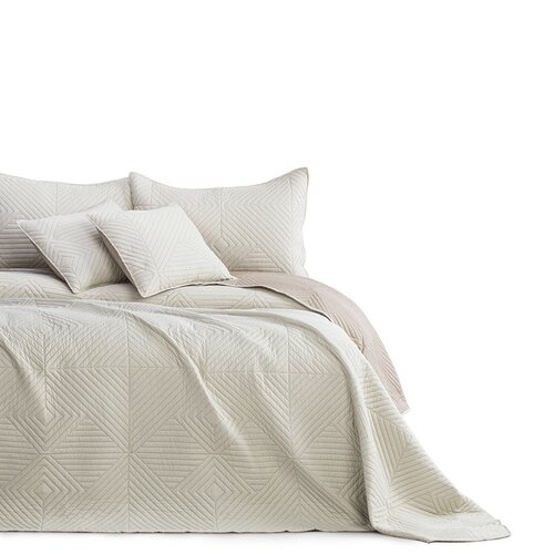 AmeliaHome Prehoz na posteľ Softa beige - cappucino, 220 x 240 cm