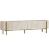 Televizní stolek Glamour - Travertine, Gold