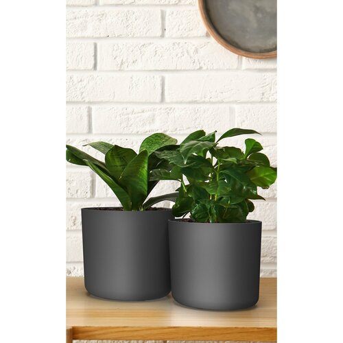 Gardenico Горщик для квітів Lora антрацит, діам. 30 см