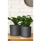 Gardenico Горщик для квітів Lora антрацит, діам. 30 см