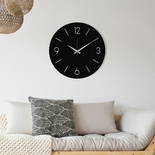 Ceas de perete Trevwela, Black, 48 x 48 cm