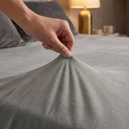 4Home Bettlaken Mikroflanell Grau, 160 x 200 cm
