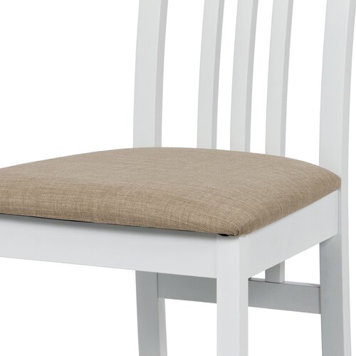 Scaun de masă din lemn masiv BC-2482 WT, alb