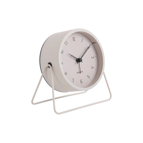 Ceas cu alarmă Karlsson 5952WG de design 13 cm ,gri