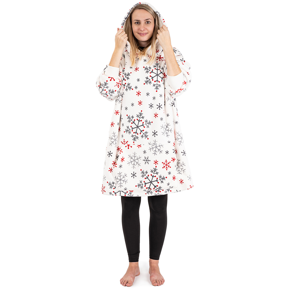 4Home Bluza z barankiem mikroplusz Snowflakes, uni S – dziecięce