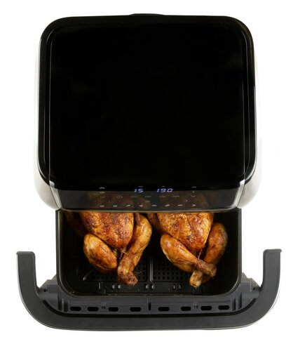 DOMO DO544FR horkovzdušná rodinná fritéza s průzorem, 10 l