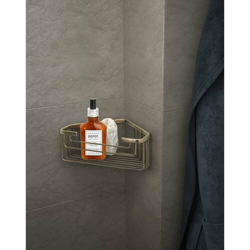 GEDY 2483-44 Smart sarokpolc zuhanyzóhoz, 20 x 8 x15,1 cm, bronz, bronz termék 2. képe