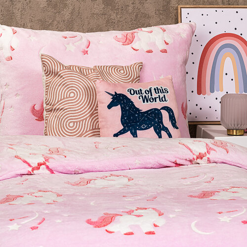 4Home Svetleča posteljnina iz mikroflanela Fairytale, 140 x 200 cm, 70 x 90 cm