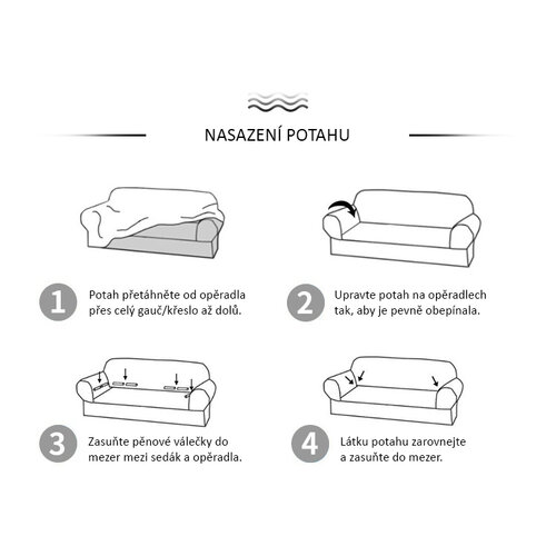 4Home Spannbezug für Sofa Magic clean Braun, 190 - 230 cm